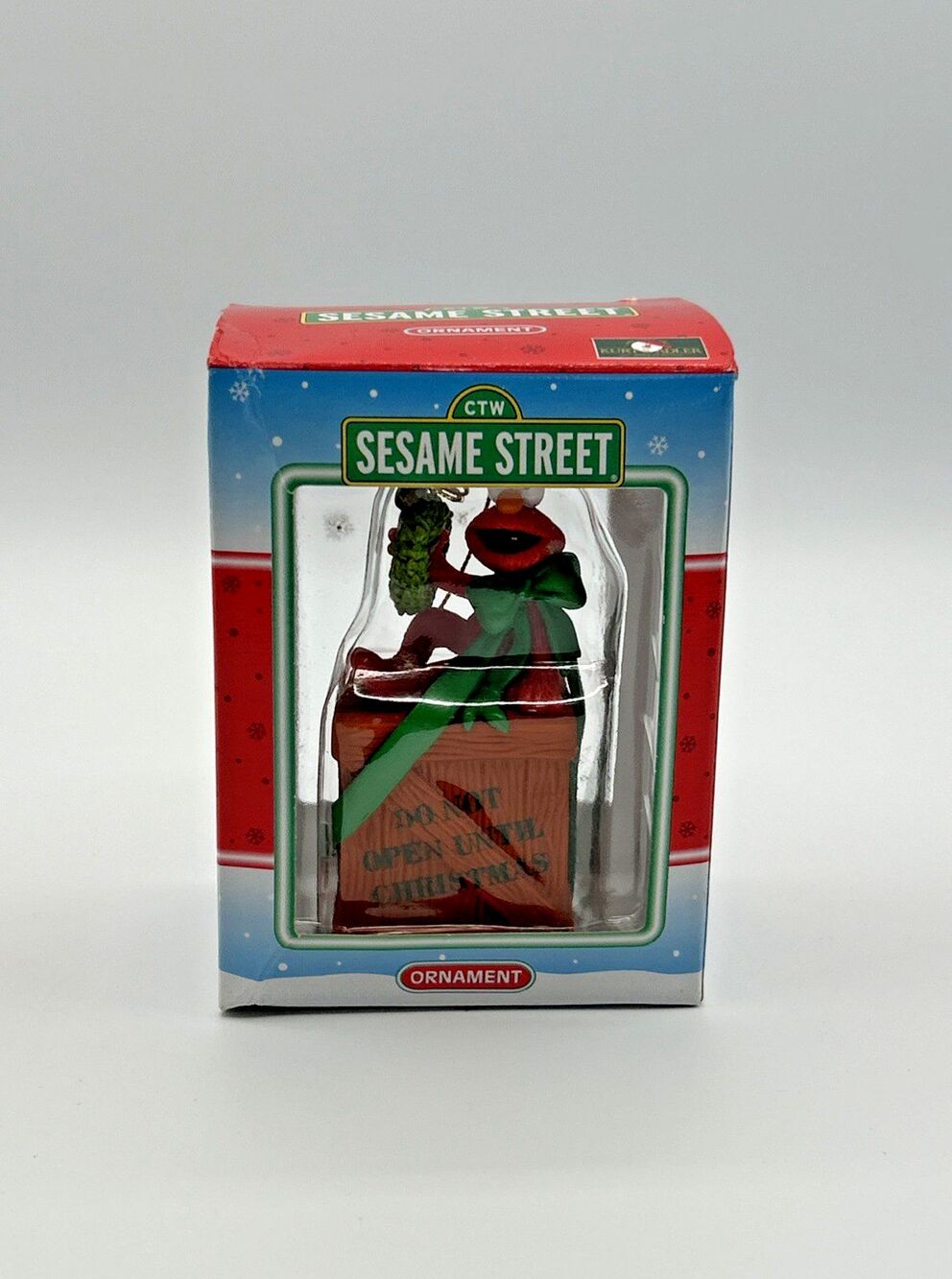 VTG Kurt S. Adler Ornament Elmo Sesame Street "Do Not Open Util Christmas" NIP!!